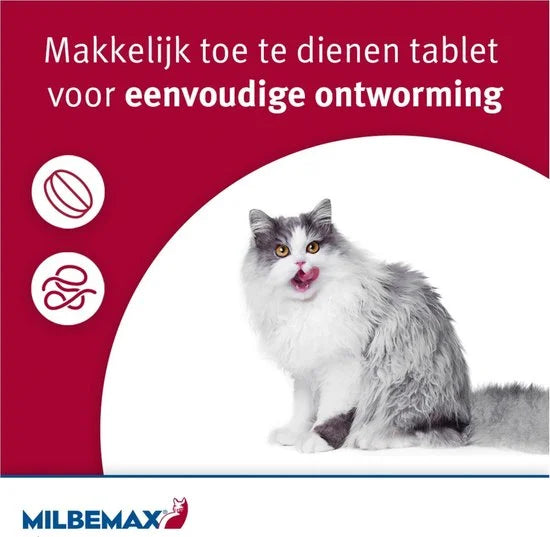 Milbemax Ontworming Tabletten Grote Kat 2 - 8 kg 2 tabletten