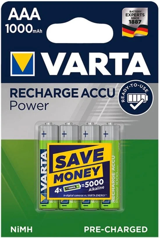 Varta AAA Oplaadbare Batterijen