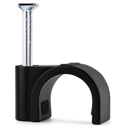 Kabelclip - Spijkerclip - Kabelklem - Kabelhouder - 5 mm - 100 stuks - Zwart - Allteq