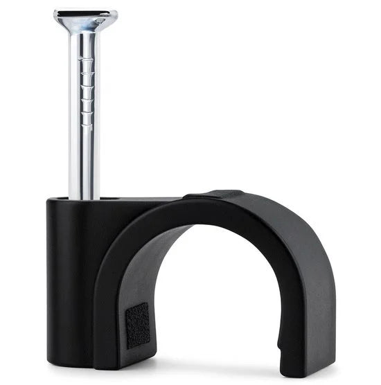 Kabelclip - Spijkerclip - Kabelklem - Kabelhouder - 5 mm - 100 stuks - Zwart - Allteq