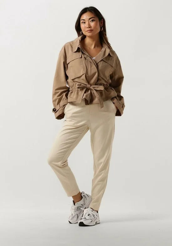 MSCH Copenhagen Mschfenya Modal V Neck Tee Tops & T-shirts Dames - Shirt - Ecru - Maat S/M