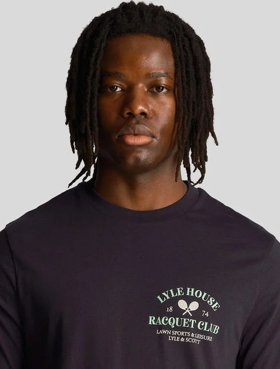 Lyle & Scott Racquet club graphic t-shirt - dark navy