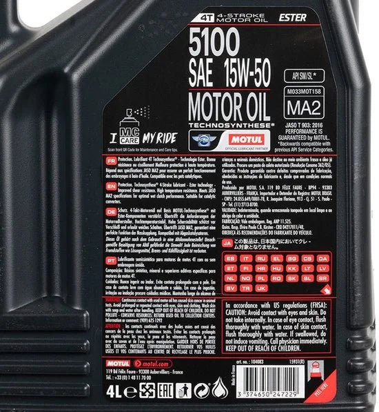 MOTUL 5100 15W50 4T 4L