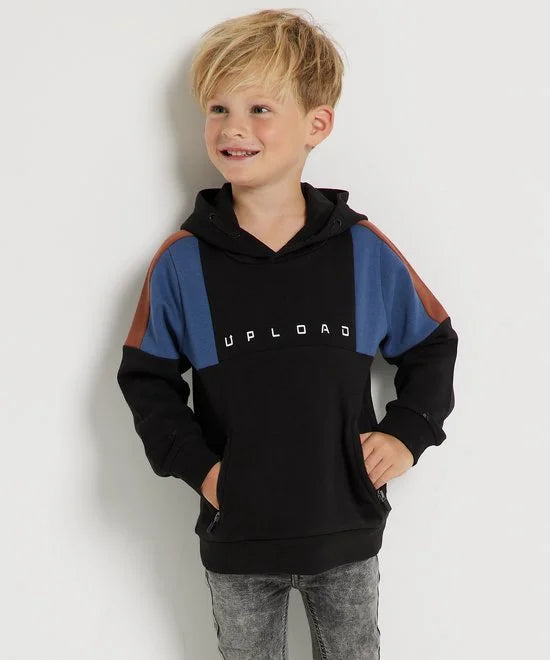TerStal Jongens / Kinderen Europe Kids Trui Met Ritszak Zwart In Maat 110/116
