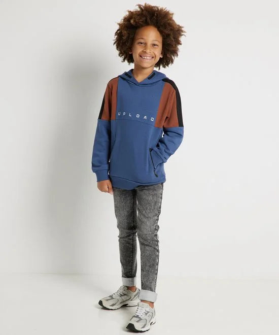 TerStal Jongens / Kinderen Europe Kids Trui Met Ritszak Blauw In Maat 110/116