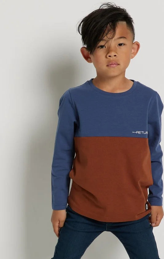 TerStal Jongens / Kinderen Europe Kids Top Doorsnee Dessin Bruin In Maat 110/116