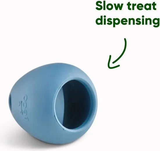 Beco Pets Boredom Buster - Verrijking voor de hond - Vulbaar kauwspeelgoed - Natuurlijk Rubber - Blauw