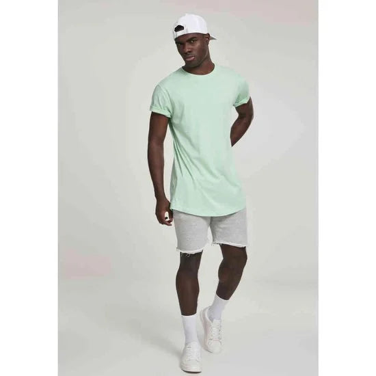 Urban Classics - Shaped Long Heren T-shirt - S - Groen