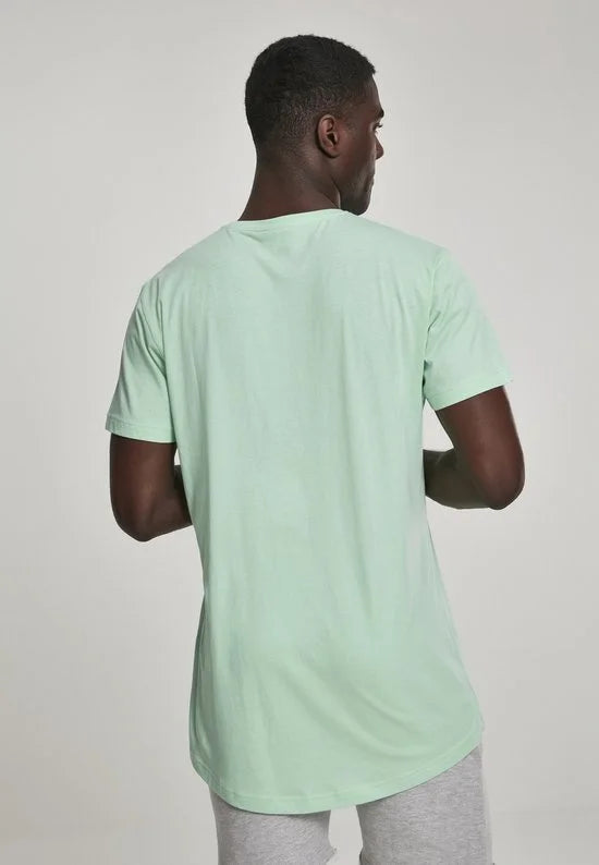 Urban Classics - Shaped Long Heren T-shirt - S - Groen