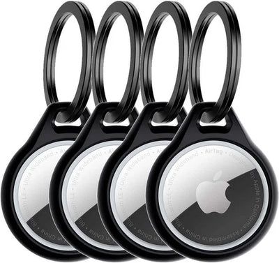 ITSKINS Level 2 Air Cover Solid Apple AirTag Hoesje Zwart (4-Pack)