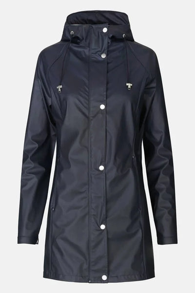 Ilse Jacobsen regenjas waterbestendig donkerblauw maat 40