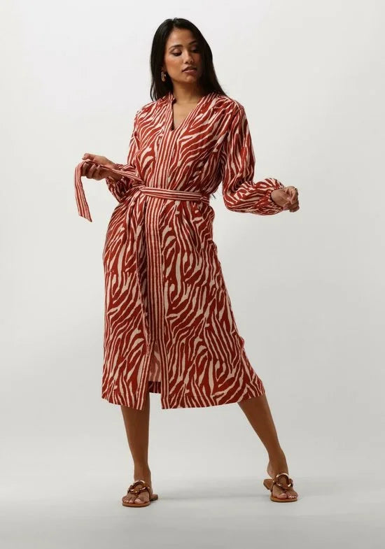 STELLA FOREST E24ro053 Jurken Dames - Kleedje - Rok - Jurk - Brique - Maat 36