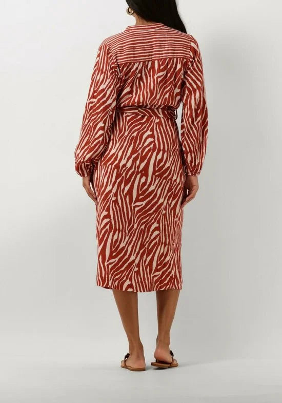 STELLA FOREST E24ro053 Jurken Dames - Kleedje - Rok - Jurk - Brique - Maat 36