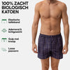 DANISH ENDURANCE Losse Boxershorts Biologisch Katoen Heren Ondergoed - knoopgulp - 4 of 6 pack - Blauw Grijs Mix - Maat L