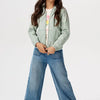 Noppies Girls Jacket Ellisville reversible all over print Meisjes Jas - Whitecap Gray - Maat 104