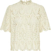 Only Nyla Life SS Anglaise Top WVN Eggnog BEIGE S