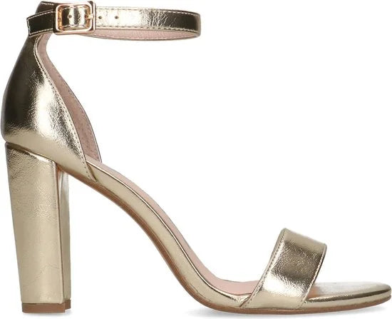 Sacha - Dames - Gouden sandalen met hak - Maat 41