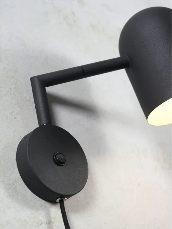 it's about RoMi Wandlamp Marseille - Zwart - 29x12x27cm - Binnen Modern