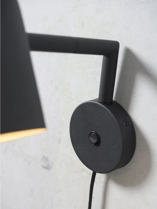 it's about RoMi Wandlamp Marseille - Zwart - 29x12x27cm - Binnen Modern