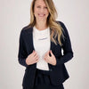 Blauwe Blazer van Je m'appelle - Dames - Travelstof - Maat M - 6 maten beschikbaar