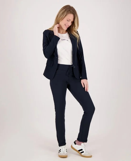Blauwe Blazer van Je m'appelle - Dames - Travelstof - Maat M - 6 maten beschikbaar