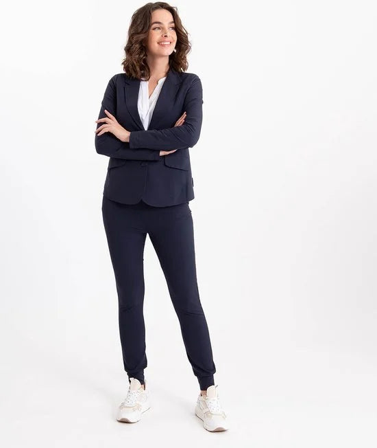 Blauwe Blazer van Je m'appelle - Dames - Travelstof - Maat M - 6 maten beschikbaar