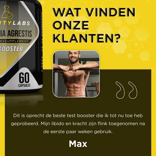 PurityLabs Fadoga Agrestis - 500mg - 60 Capsules - Hoog Gedoseerd - Testosterone Capsules - Hoge Kwaliteit - Halal & Vegan - Libido Mannen