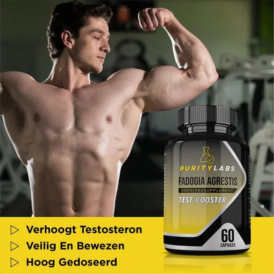 PurityLabs Fadoga Agrestis - 500mg - 60 Capsules - Hoog Gedoseerd - Testosterone Capsules - Hoge Kwaliteit - Halal & Vegan - Libido Mannen