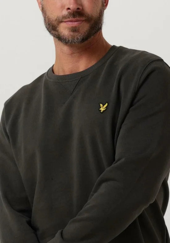 Lyle & Scott Crew Neck Sweatshirt Truien & Vesten Heren - Sweater - Hoodie - Vest- Grijs - Maat XL