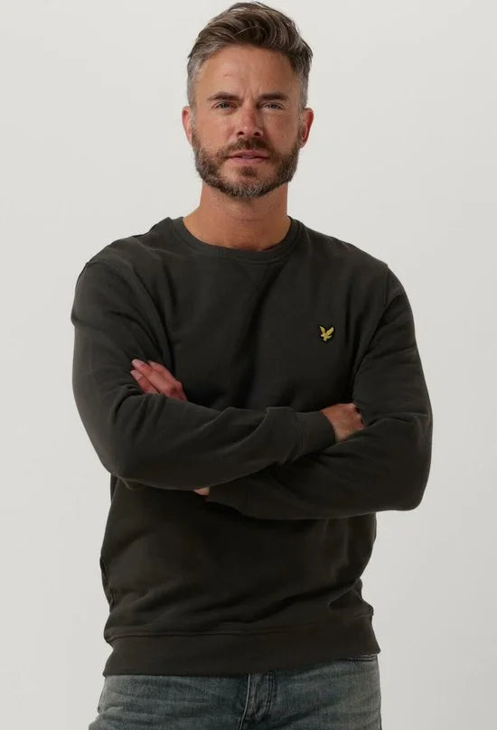 Lyle & Scott Crew Neck Sweatshirt Truien & Vesten Heren - Sweater - Hoodie - Vest- Grijs - Maat XL