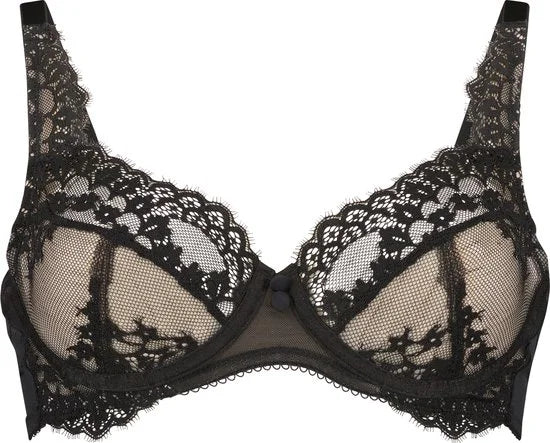 Hunkemöller Dames Lingerie Niet-voorgevormde beugel bh Daisy - Zwart - maat G70