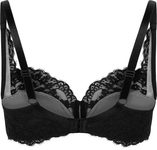Hunkemöller Dames Lingerie Niet-voorgevormde beugel bh Daisy - Zwart - maat G70