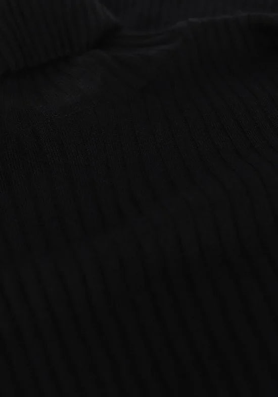 Selected Femme Slfcostina Ls Knit Rib Rollnec Truien & vesten - Zwart