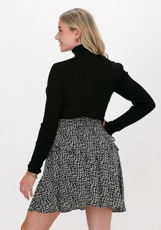 Selected Femme Slfcostina Ls Knit Rib Rollnec Truien & vesten - Zwart