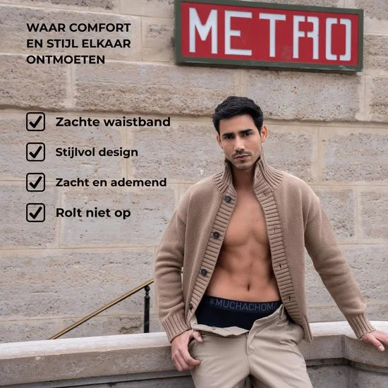 Muchachomalo Heren Boxershorts – 3 Pack – Maat M – 95% Katoen – Mannen Onderbroeken