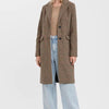 Vero Moda Jas Vmblast Check Long Wool Jacket Ga 10273533 Tan/houndstoot Dames Maat - S