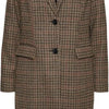 Vero Moda Jas Vmblast Check Long Wool Jacket Ga 10273533 Tan/houndstoot Dames Maat - S