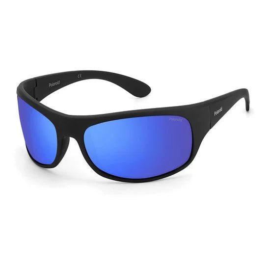 Polaroid 07886 0VK 5X - Mtt Black/Blue - Zonnebril - Zwart
