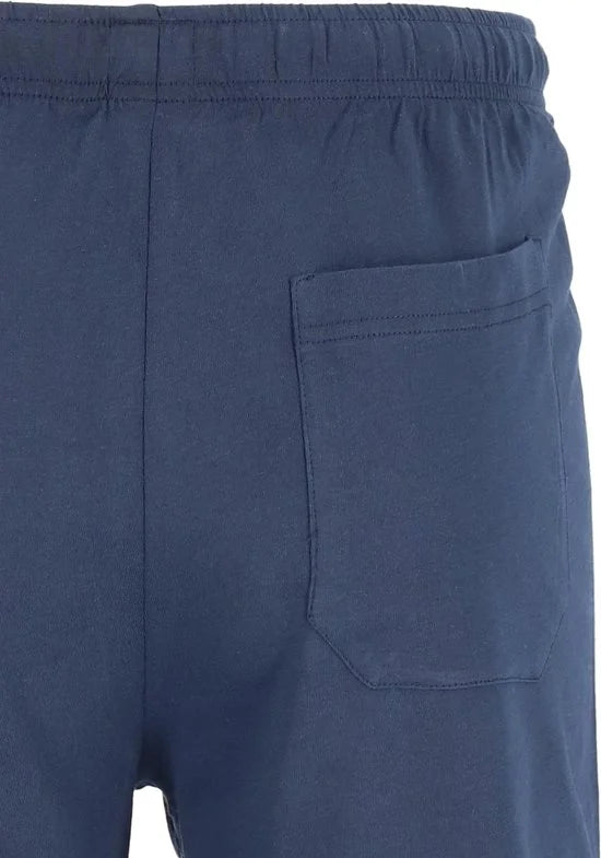 Schiesser heren shortama - blauw gestreept -  Maat XXXXXL