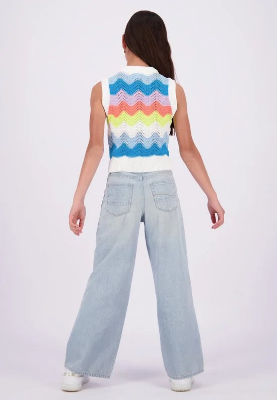 Vingino Jeans Cassie Pocket Meisjes Jeans - Light Vintage - Maat 152