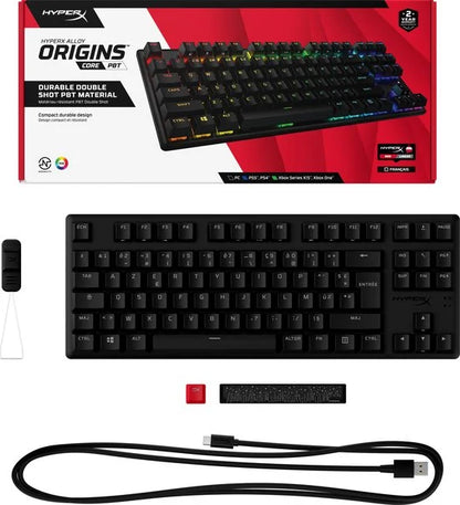 HyperX Alloy Origins Core PBT - Mechanisch Gaming Toetsenbord - HyperX Red Switch - Qwerty