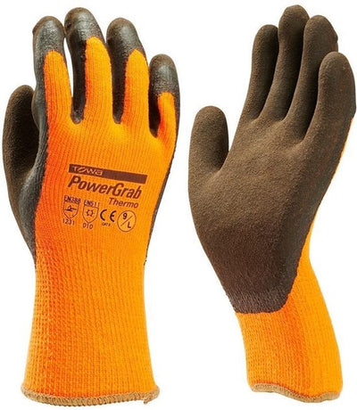 Towa Winter Werkhandschoen Powergrab Thermo Oranje - maat 9 - L