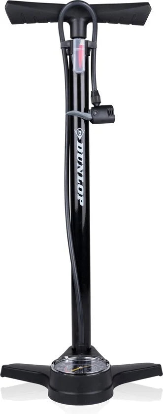 Dunlop Fietspomp met Drukmeter - Fiets Pomp voor Dunlop, Schrader en Frans Ventiel - Staande Pomp Incl. Adaptoren voor Waterspeelgoed en Ballen - Ook