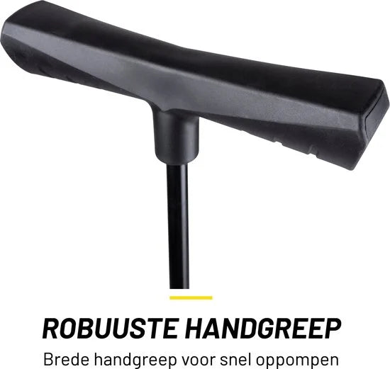 Dunlop Fietspomp met Drukmeter - Fiets Pomp voor Dunlop, Schrader en Frans Ventiel - Staande Pomp Incl. Adaptoren voor Waterspeelgoed en Ballen - Ook