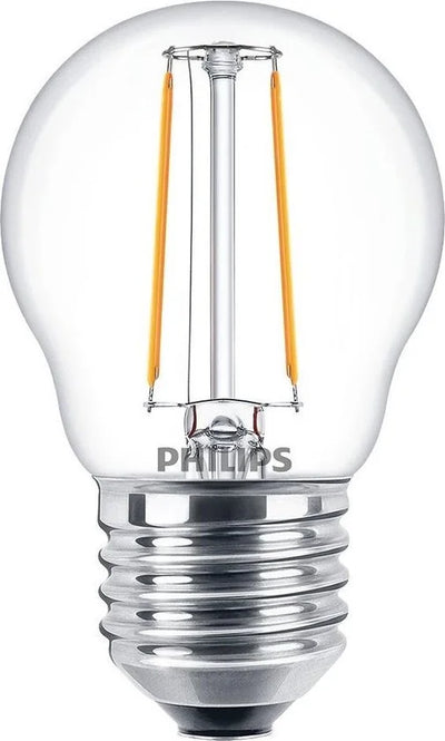 Philips E27 kogellamp lichtbron - Warm wit licht - 2W