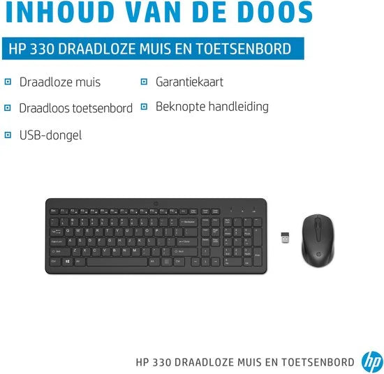 HP 330 draadloze muis en draadloos toetsenbord