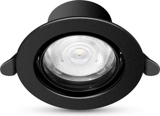 Impala inbouwspot - 3-lichts - zwart - rond