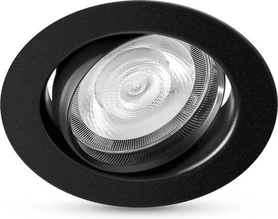 Impala inbouwspot - 3-lichts - zwart - rond