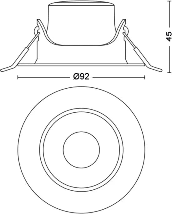 Impala inbouwspot - 3-lichts - zwart - rond