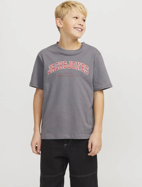 JACK&JONES - JJECALEB VARSITY TEE SS O-NECK NOOS JNR - Jongens - T-shirts